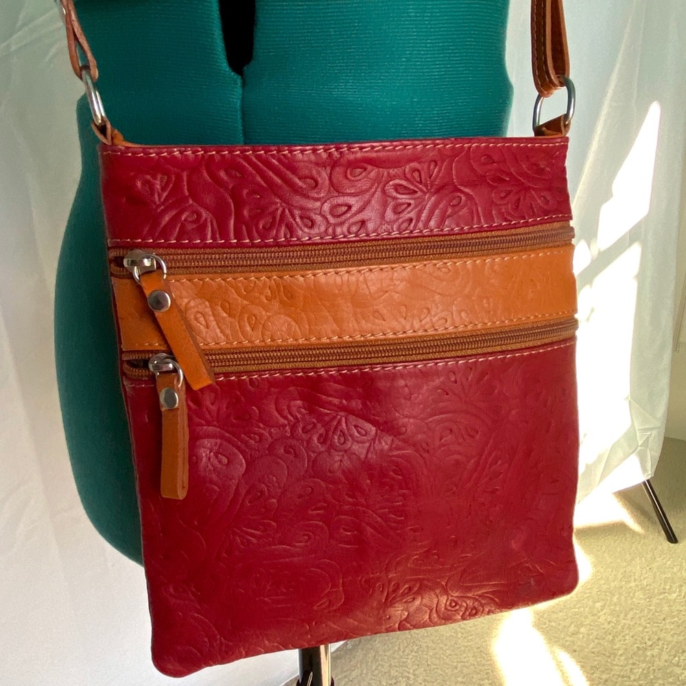 Red Leather Purse BOUGHT IN ITALY